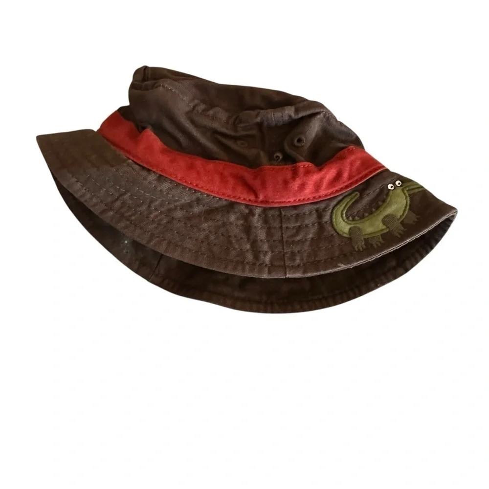 Gymboree Kids Brown and Red Hat with Kangaroo and Car